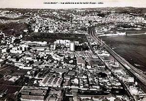 Hussein-Dey - Vue aerienne - Jardin d'essai et Velodrome Municipal - 1956